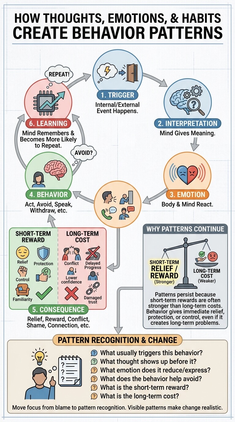 How Thoughts, Emotions, and Habits Create Behavior Patterns