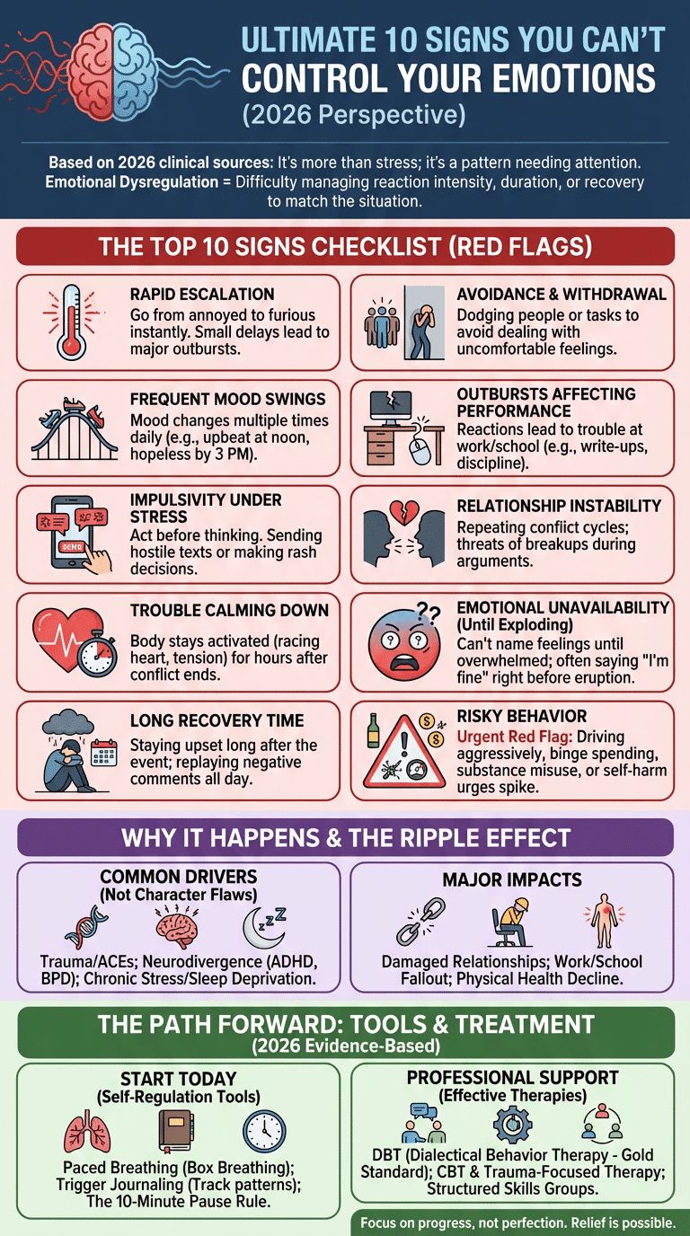 signs you can’t control your emotions