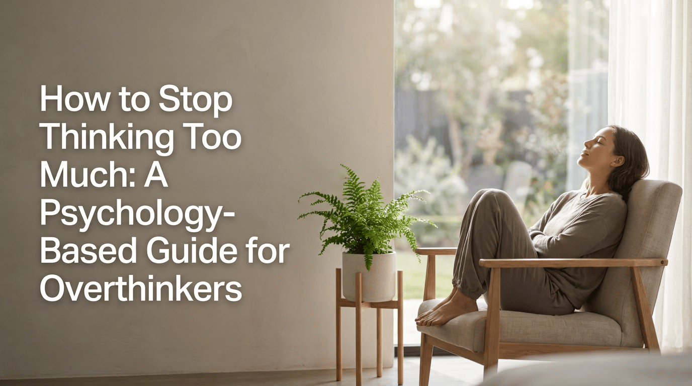 How to Stop Thinking Too Much: A Psychology-Based Guide for Overthinkers featured image