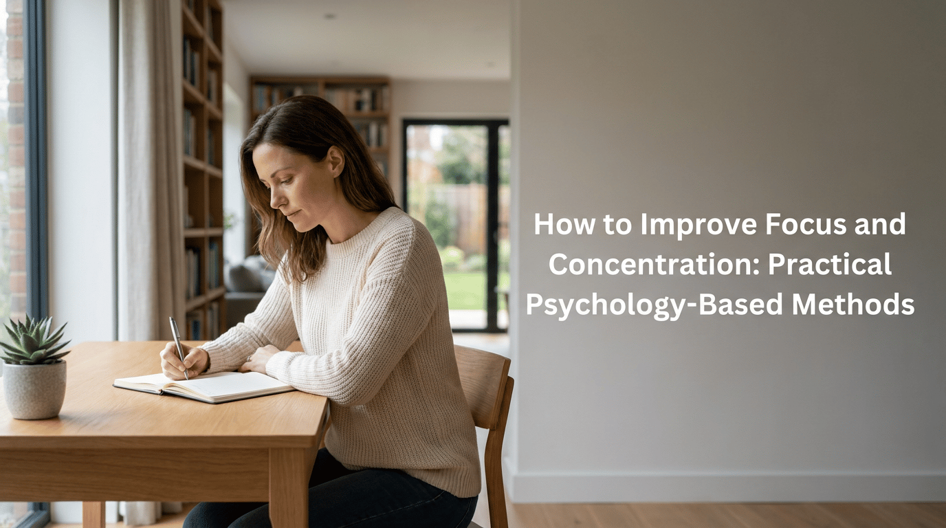 How to Improve Focus and Concentration: Practical Psychology-Based Methods featured image