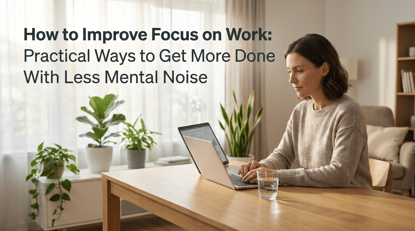 How to Improve Focus on Work: Practical Ways to Get More Done With Less Mental Noise featured image