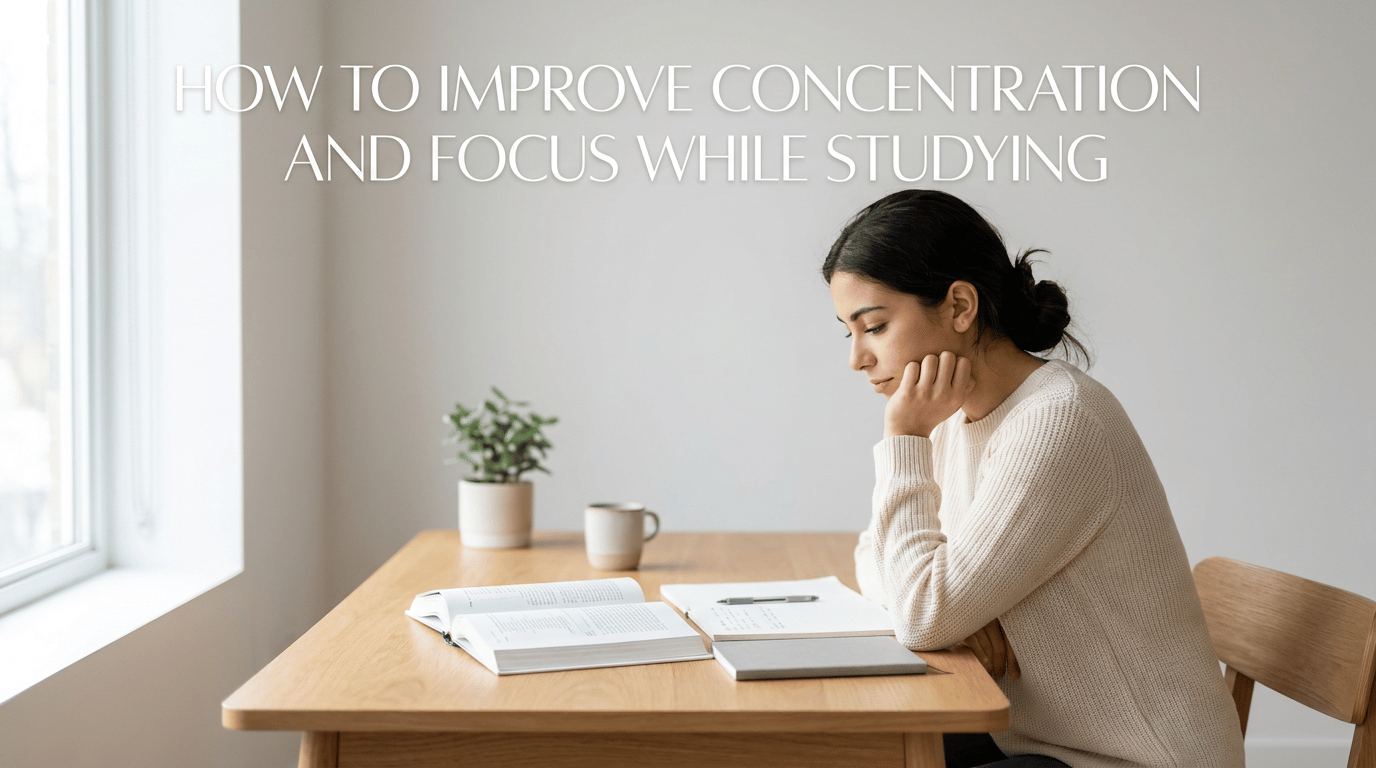 How to Improve Concentration and Focus While Studying featured image