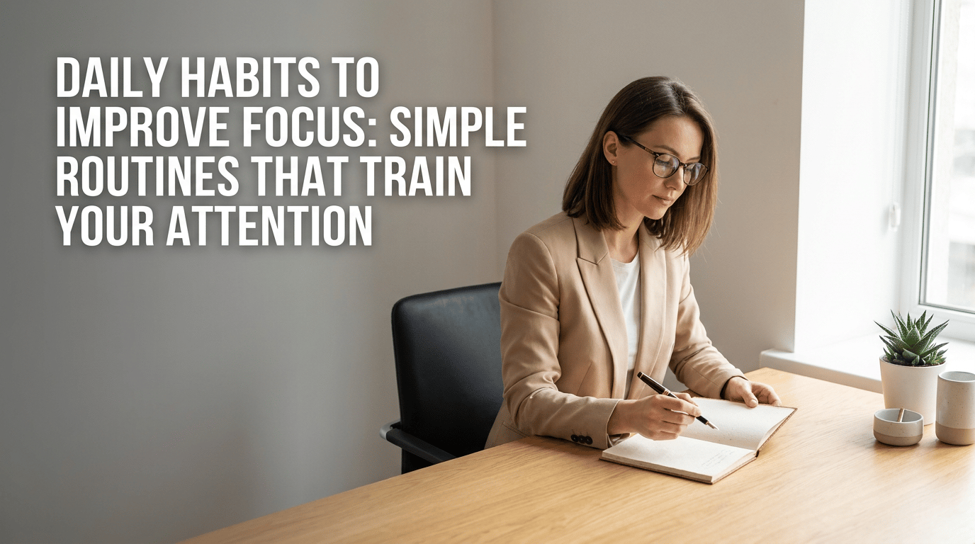 Daily Habits to Improve Focus: Simple Routines That Train Your Attention featured image