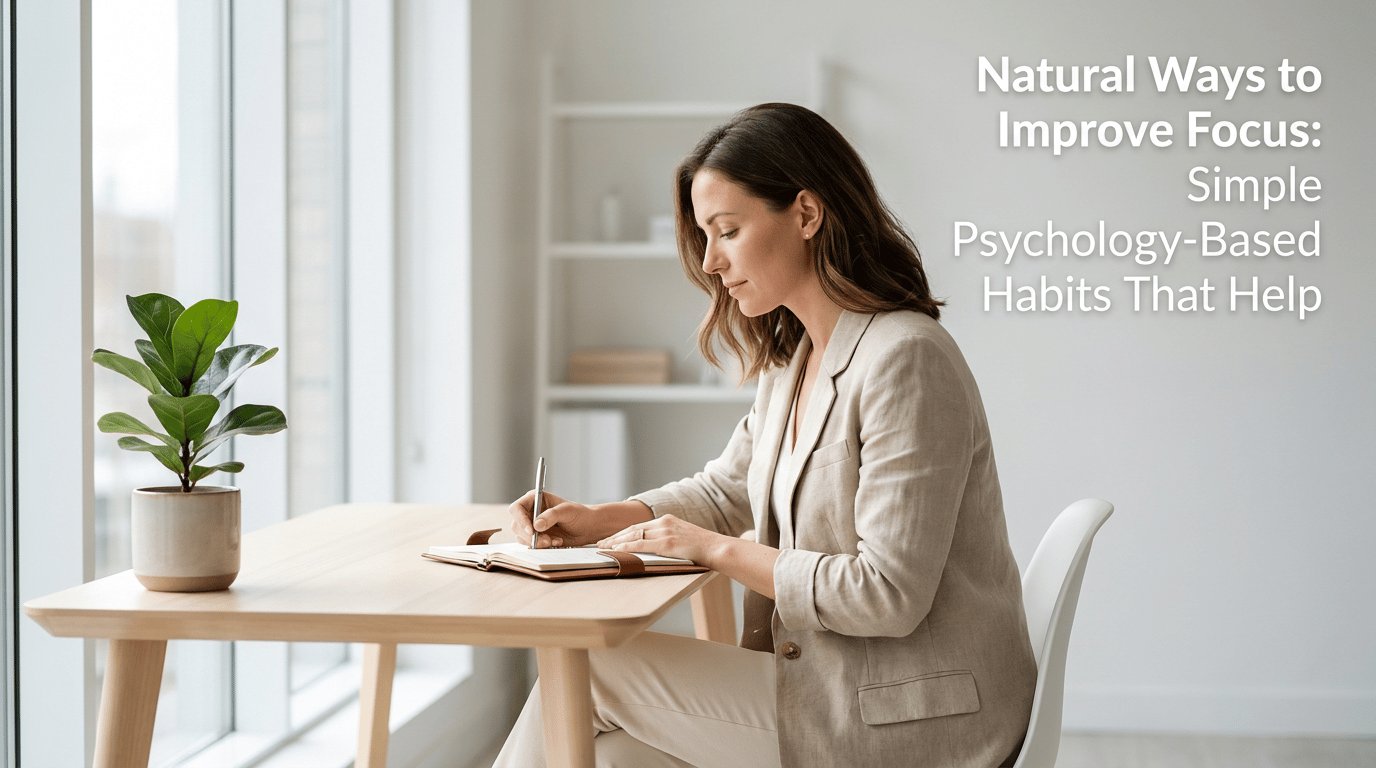 Natural Ways to Improve Focus: Simple Psychology-Based Habits That Help featured image
