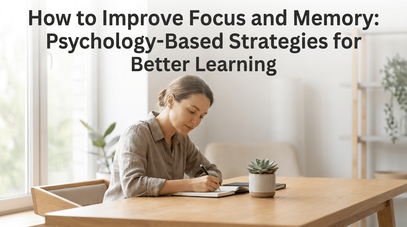 How to Improve Focus and Memory: Psychology-Based Strategies for Better Learning featured image