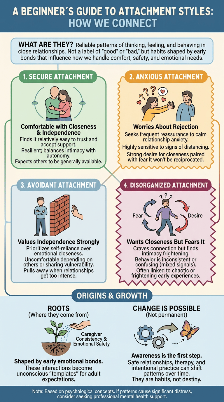 What Are Attachment Styles? A Simple Guide for Beginners infographic