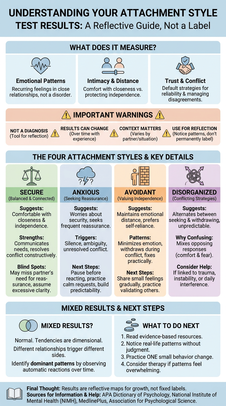 Attachment Style Test Meaning: How to Understand Your Results infographic