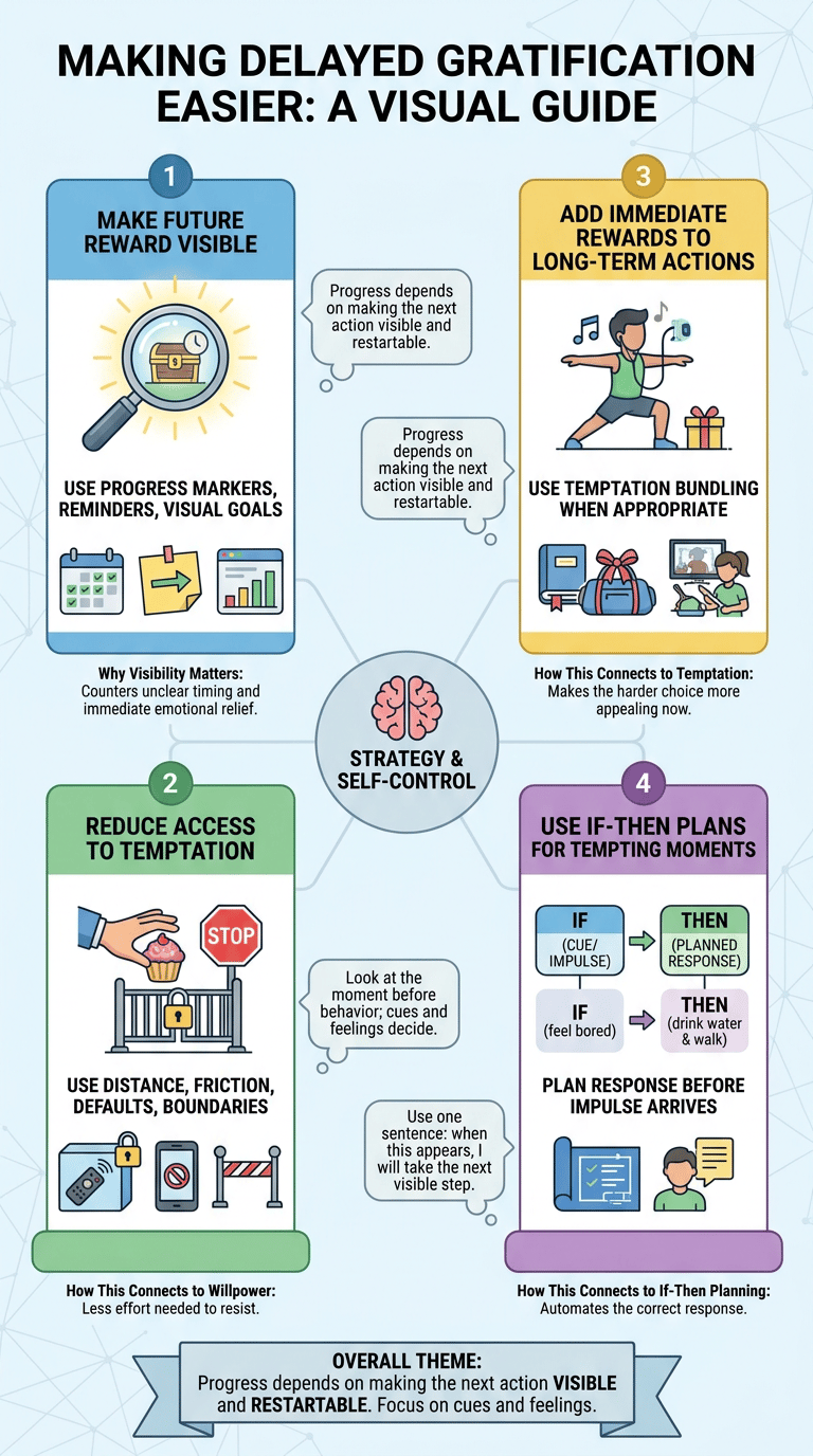 Delayed Gratification Psychology: Why Future Rewards Are Hard to Choose infographic