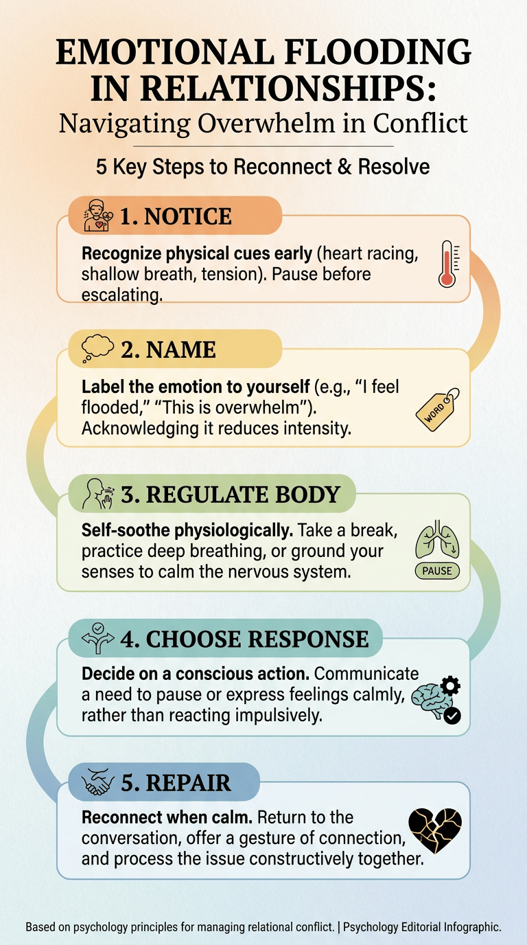 Emotional Flooding in Relationships: Why Conflict Feels So Overwhelming infographic