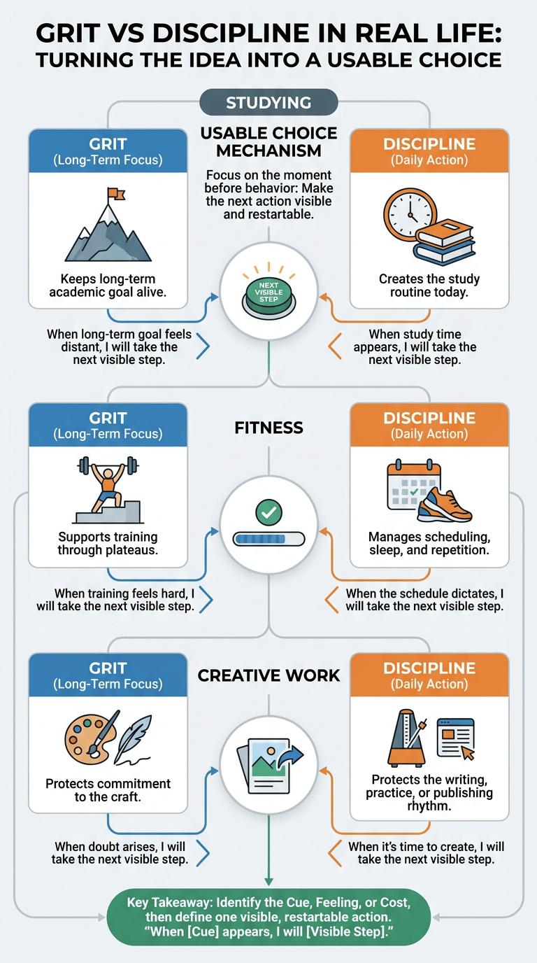 Grit vs Discipline: What Is the Difference in Psychology? infographic