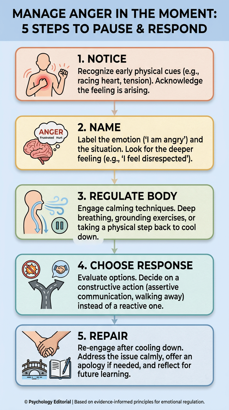 How to Control Anger in the Moment Before You Say or Do Something You Regret infographic