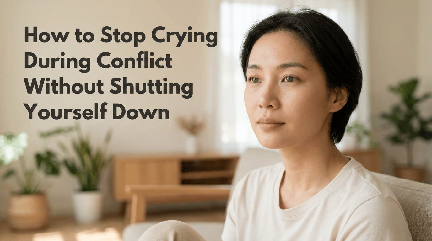 How to Stop Crying During Conflict Without Shutting Yourself Down featured image
