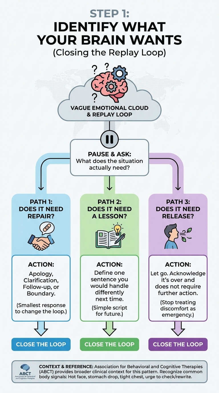 How to Stop Replaying Conversations in Your Head infographic