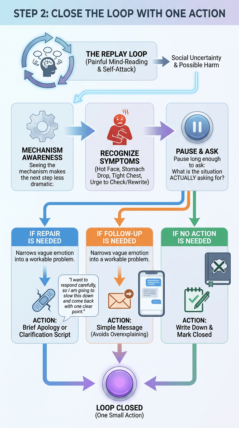 How to Stop Replaying Conversations in Your Head infographic