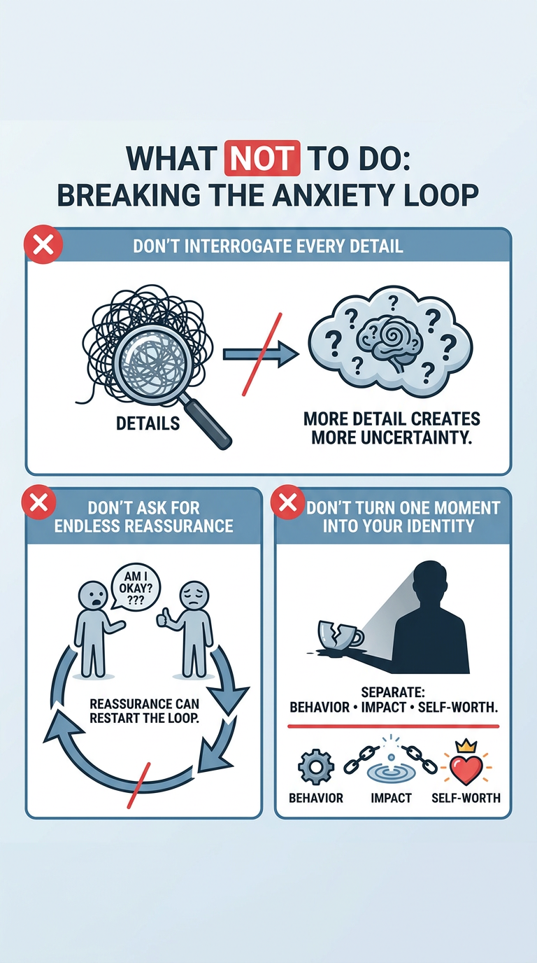 How to Stop Replaying Conversations in Your Head infographic
