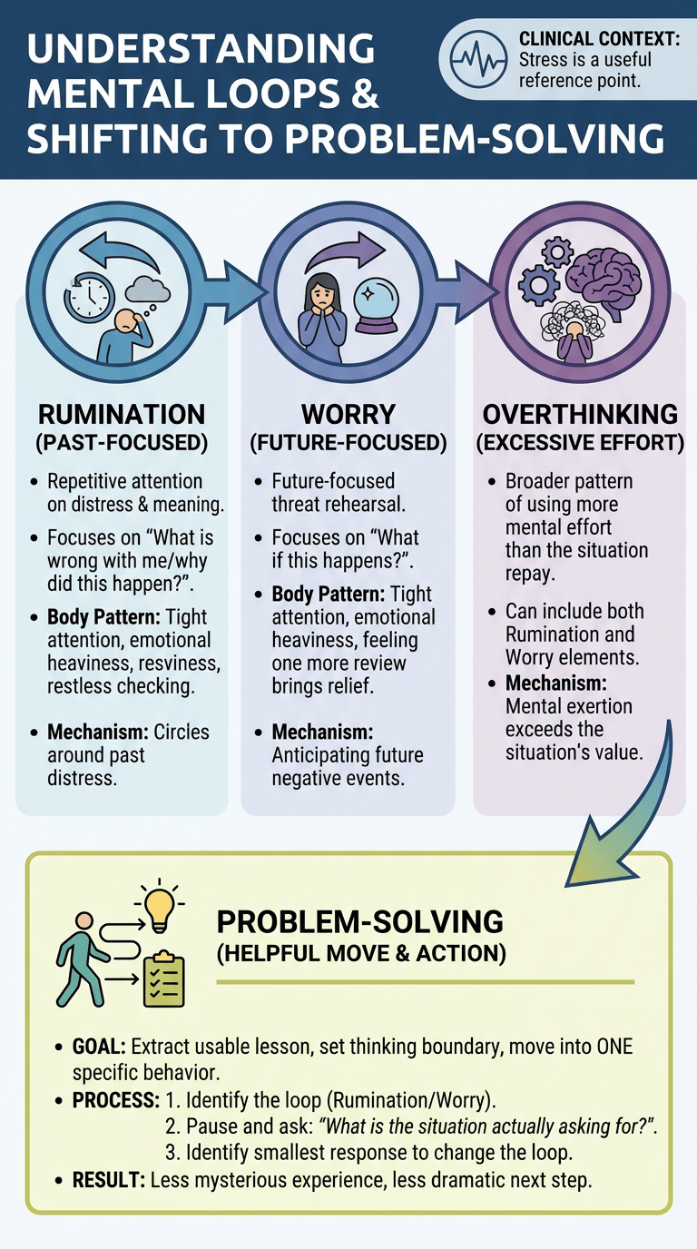 Rumination vs Overthinking: What Is the Difference? infographic