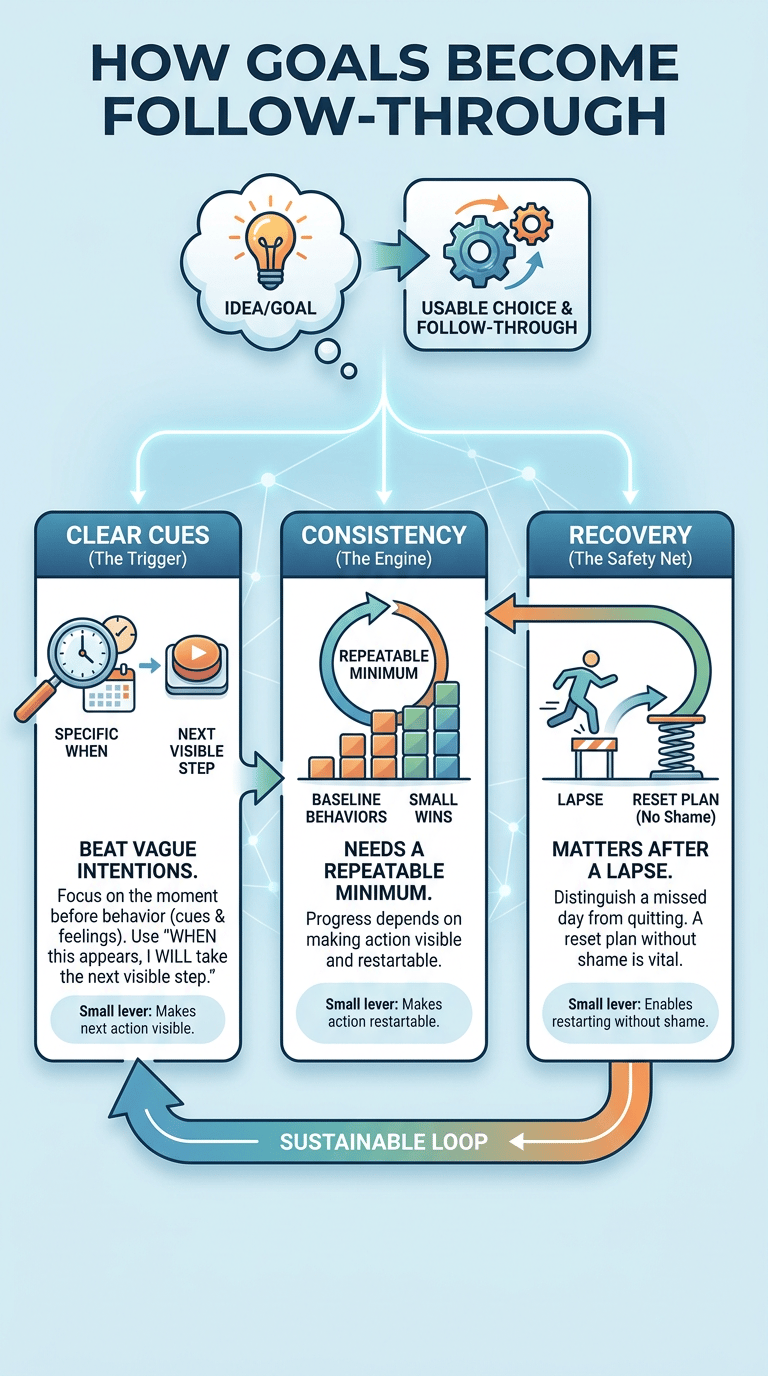 Self-Control Psychology: How People Follow Through When Motivation Fades infographic