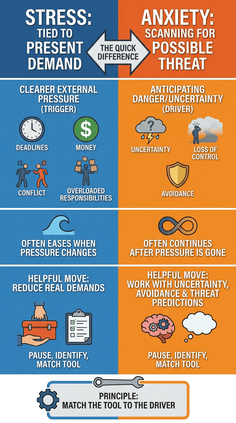 Stress vs Anxiety: How to Tell What You Are Feeling infographic