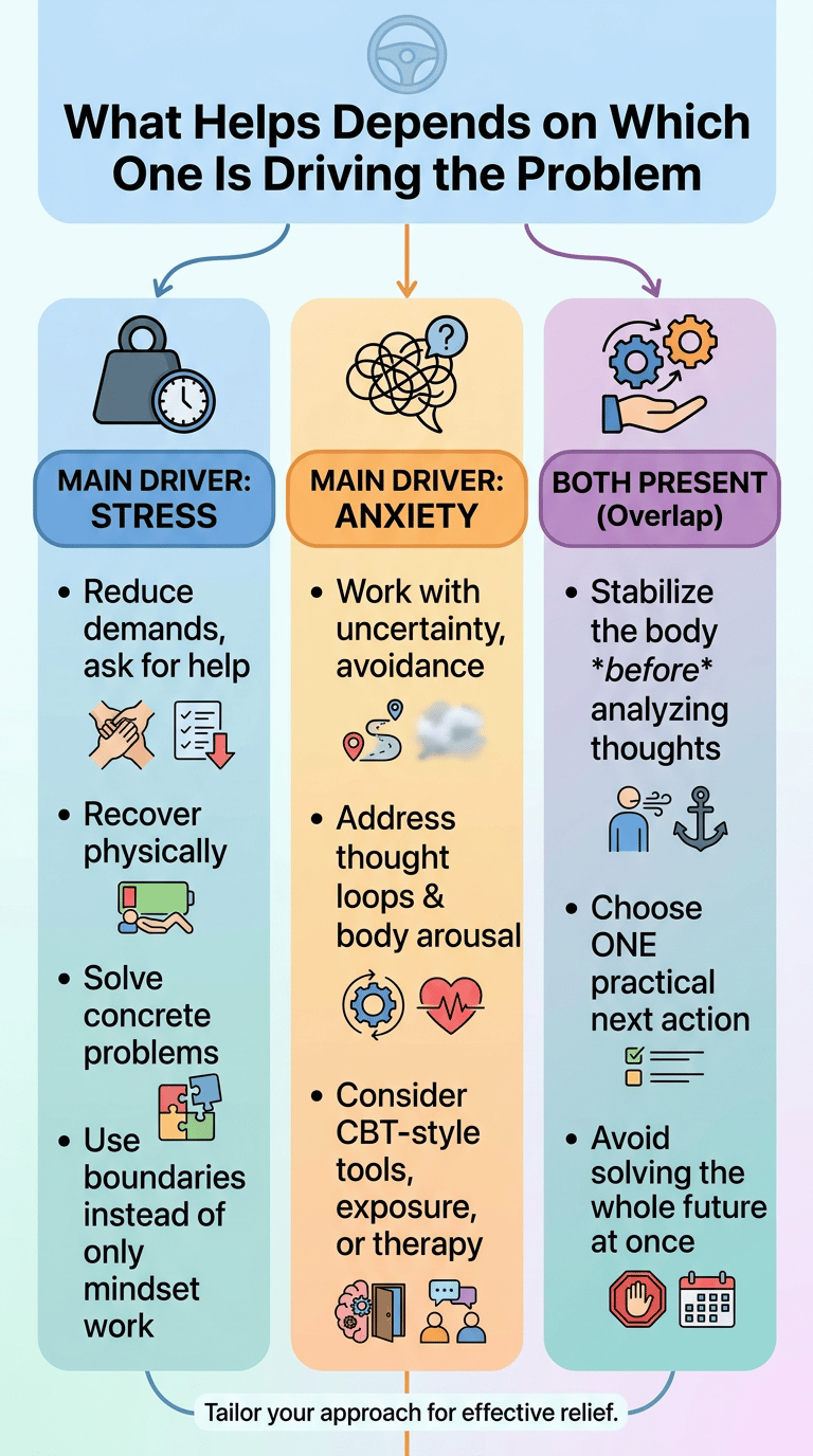 Stress vs Anxiety: How to Tell What You Are Feeling infographic
