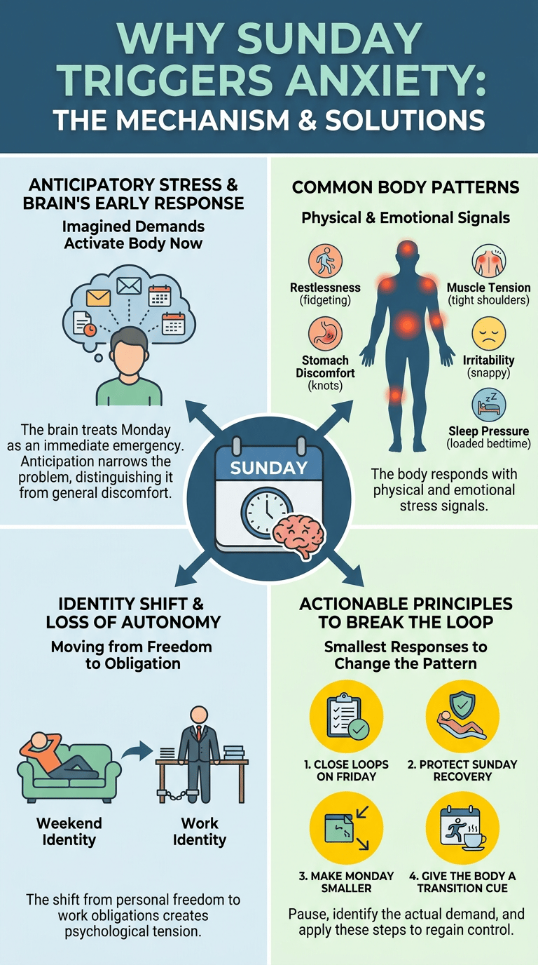 Sunday Scaries Psychology: Why Sunday Night Feels So Anxious infographic