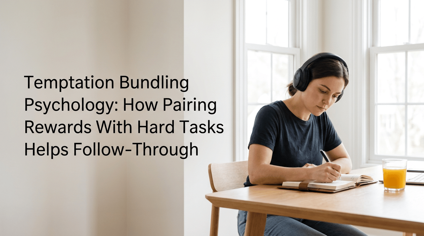 Temptation Bundling Psychology: How Pairing Rewards With Hard Tasks Helps Follow-Through featured image
