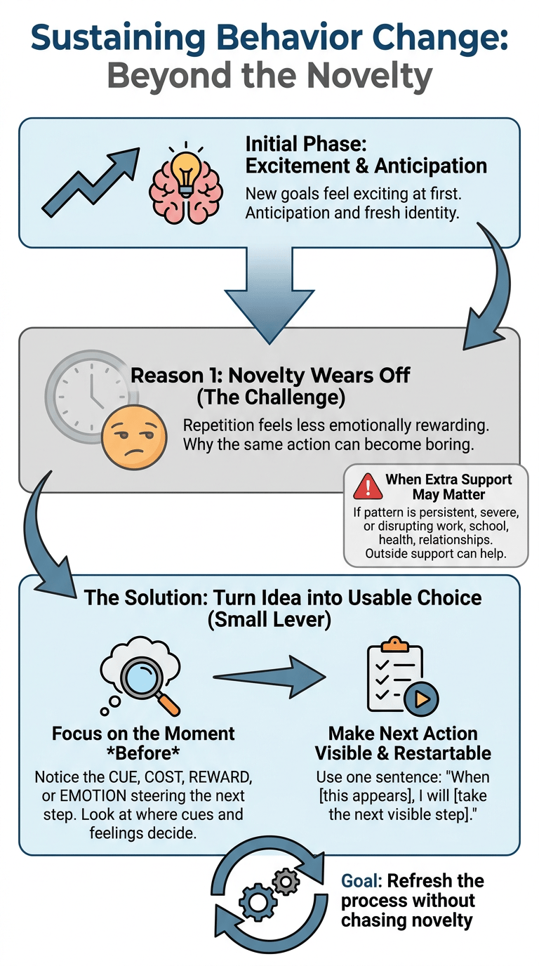 Why Motivation Fades: The Psychology Behind Losing Drive After You Start infographic