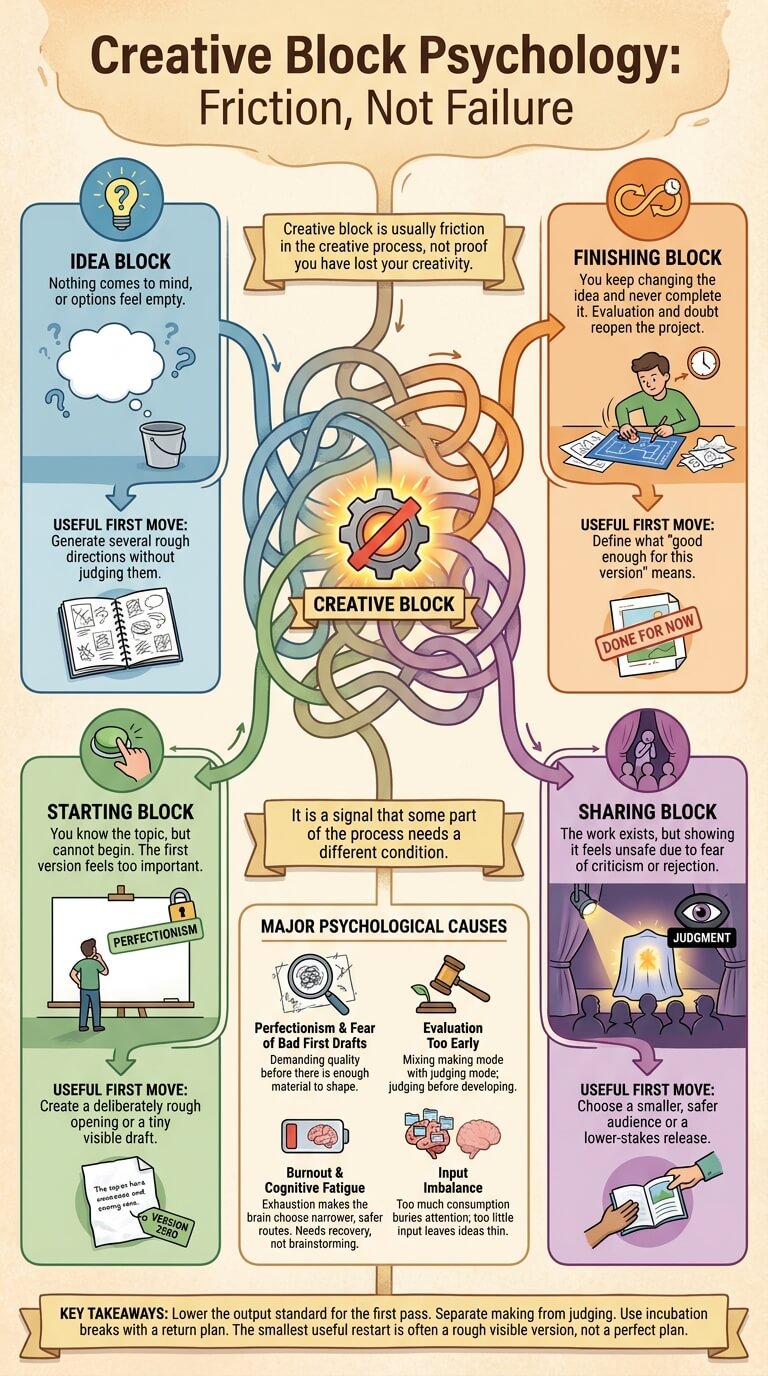 Creative block psychology overview