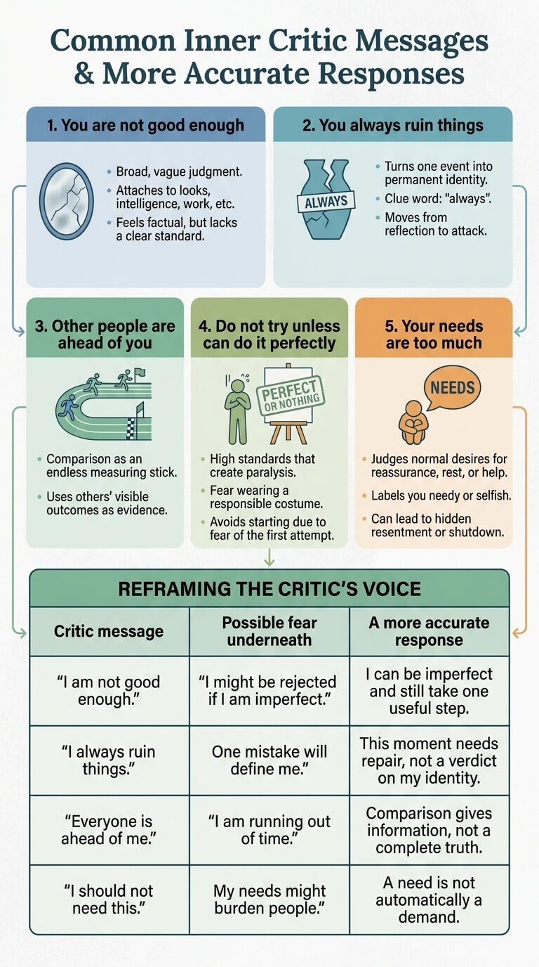 Common Inner Critic Messages