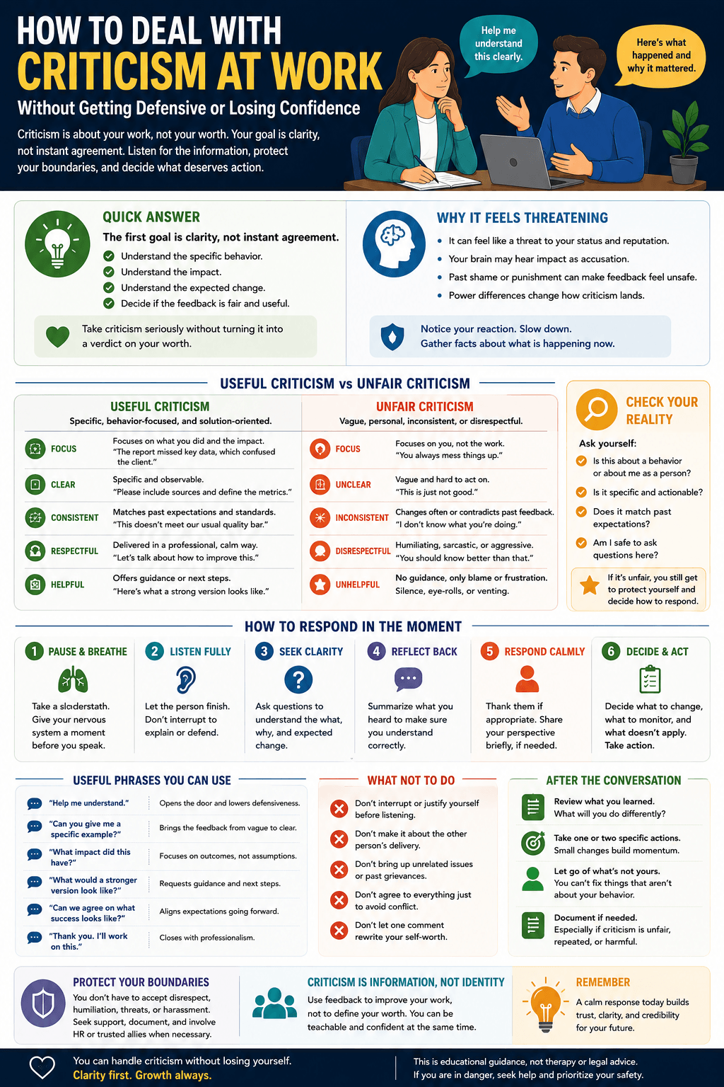 How to Deal With Criticism at Work