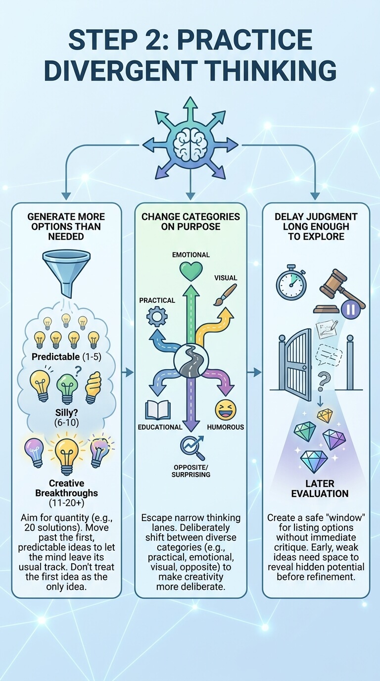 Practice divergent thinking