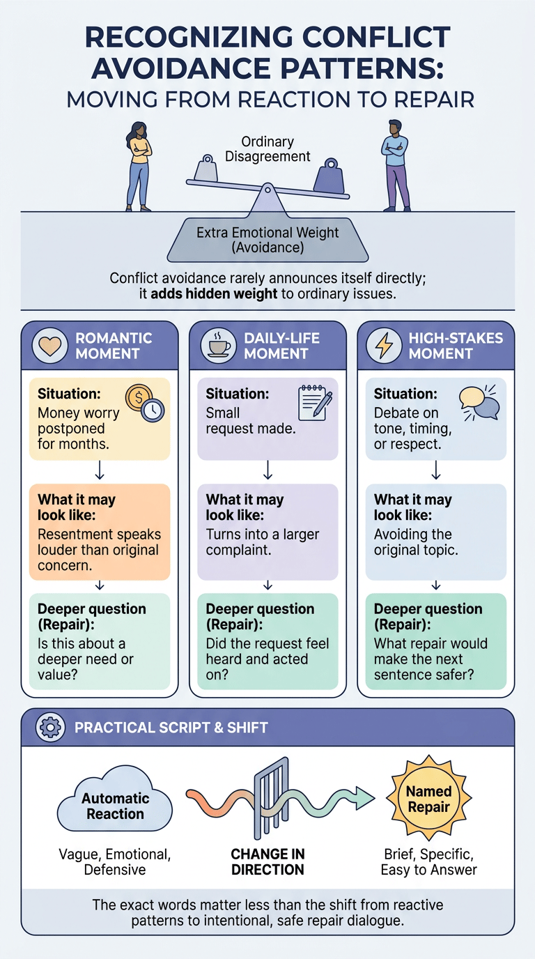 Conflict Avoidance in Relationships: Why Avoiding Arguments Can Create Bigger Problems infographic section 2