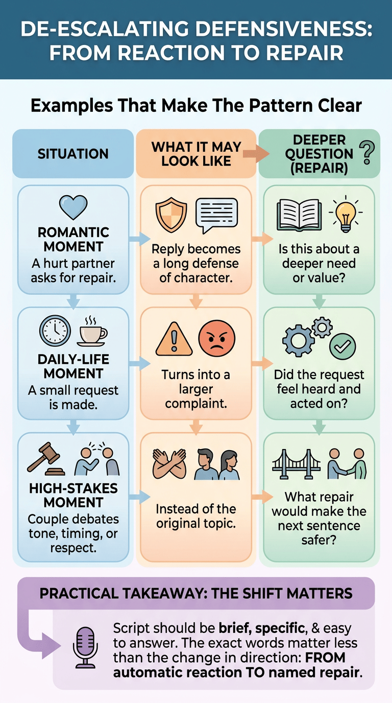 Defensiveness in Relationships: Why Self-Protection Blocks Real Repair infographic section 2