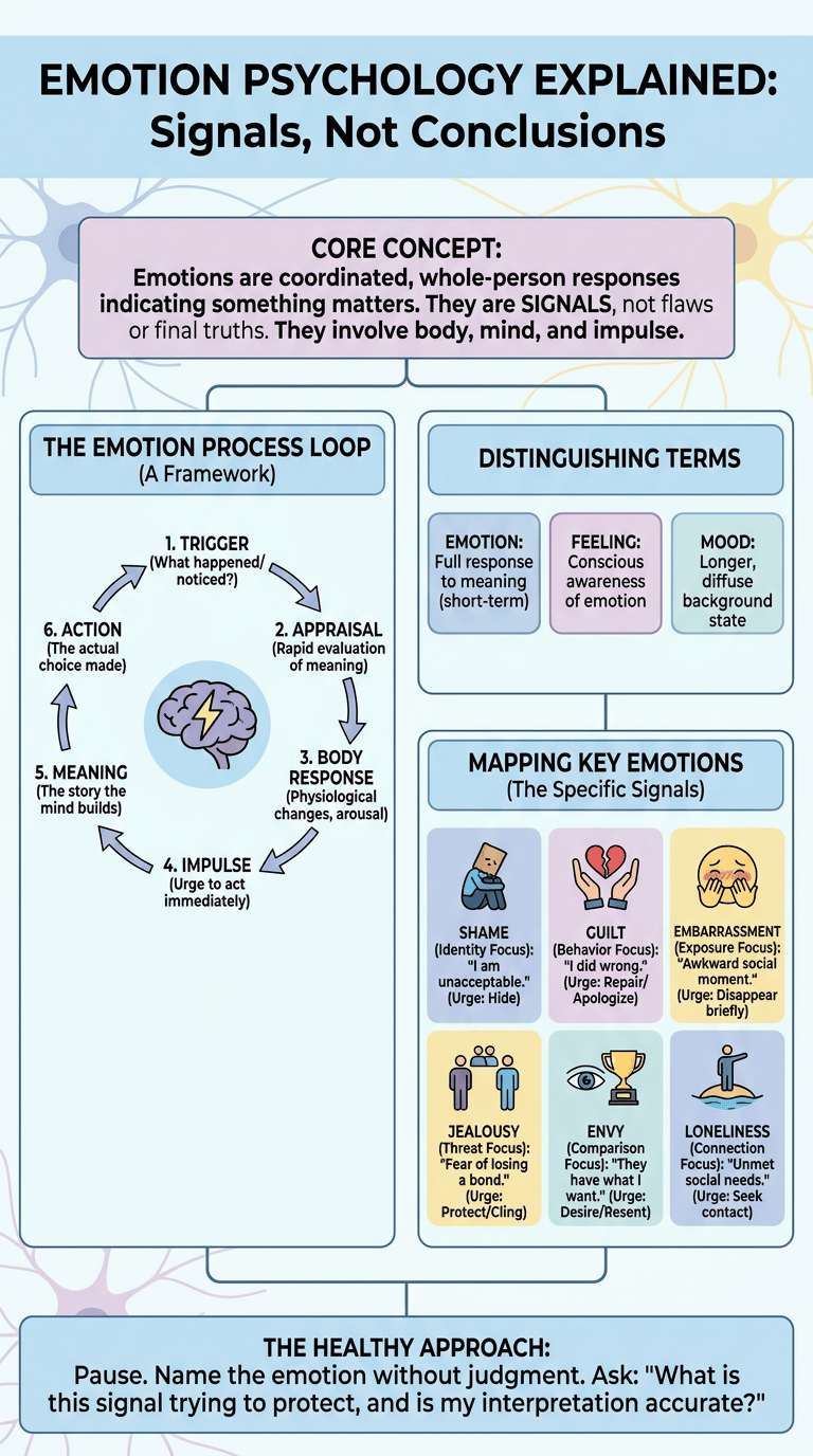 Emotion Psychology Explained full article infographic