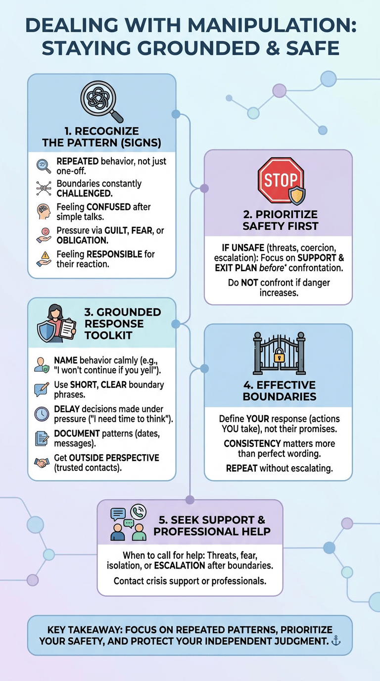 How to Deal With a Manipulative Person Without Losing Your Ground infographic