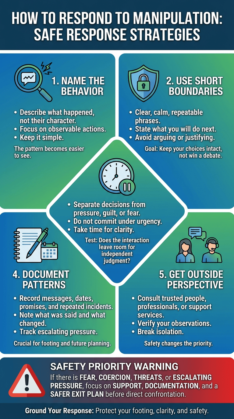 How to Deal With a Manipulative Person Without Losing Your Ground infographic