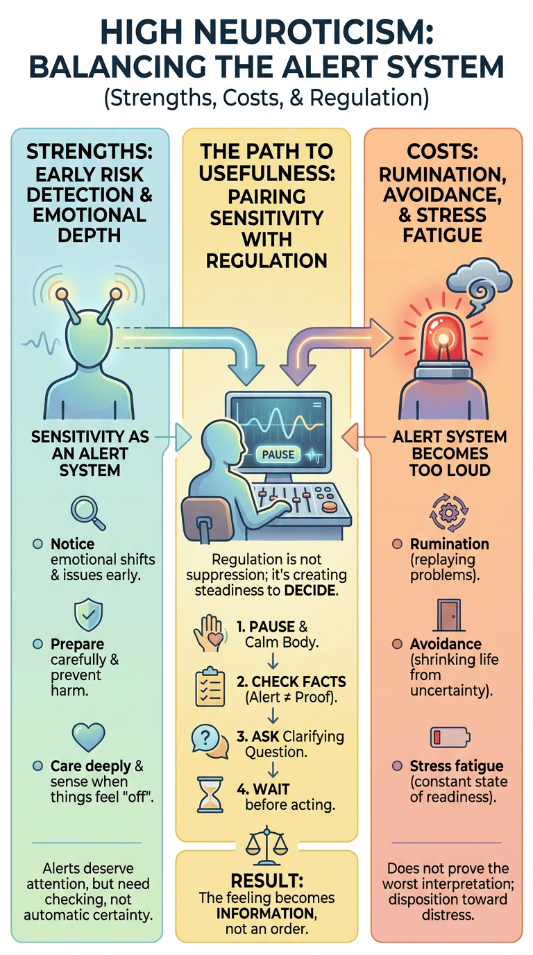 Neuroticism Personality Trait: What Emotional Sensitivity and Stress Reactivity Mean infographic section 3