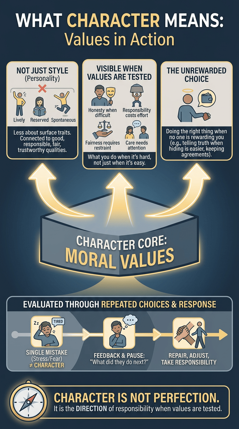 Personality vs Character: The Difference Between Traits, Values, and Choices infographic section 2