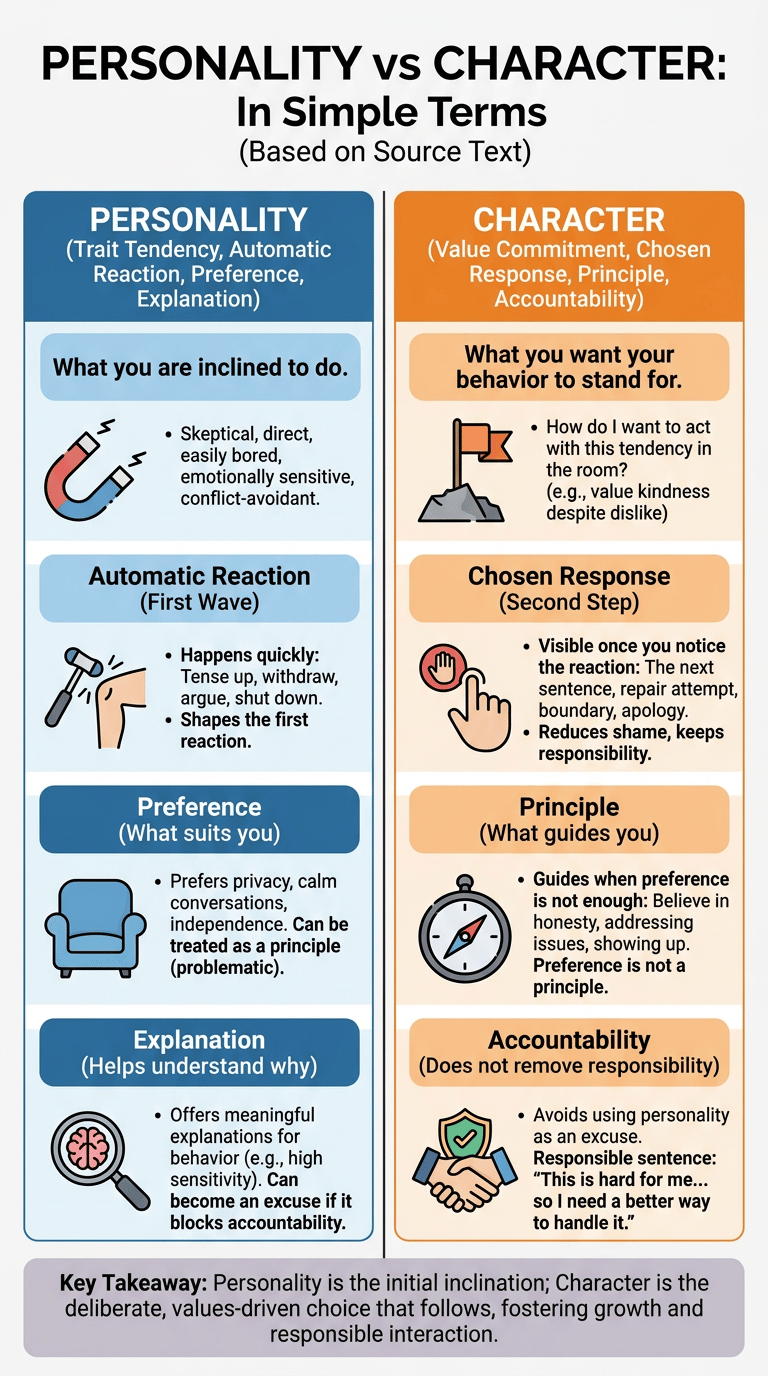 Personality vs Character: The Difference Between Traits, Values, and Choices infographic section 3