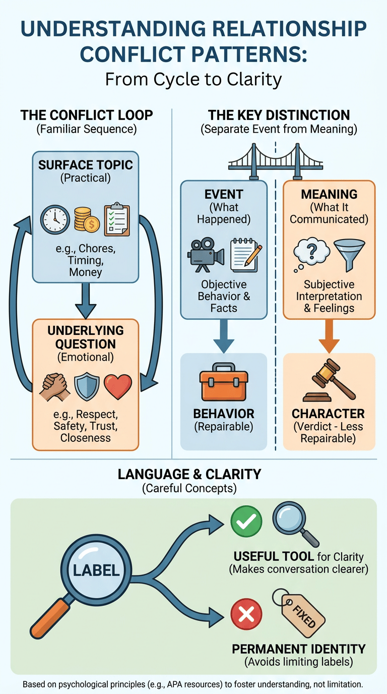 Relationship Conflict Patterns: Why Couples Repeat the Same Communication Loops infographic section 1
