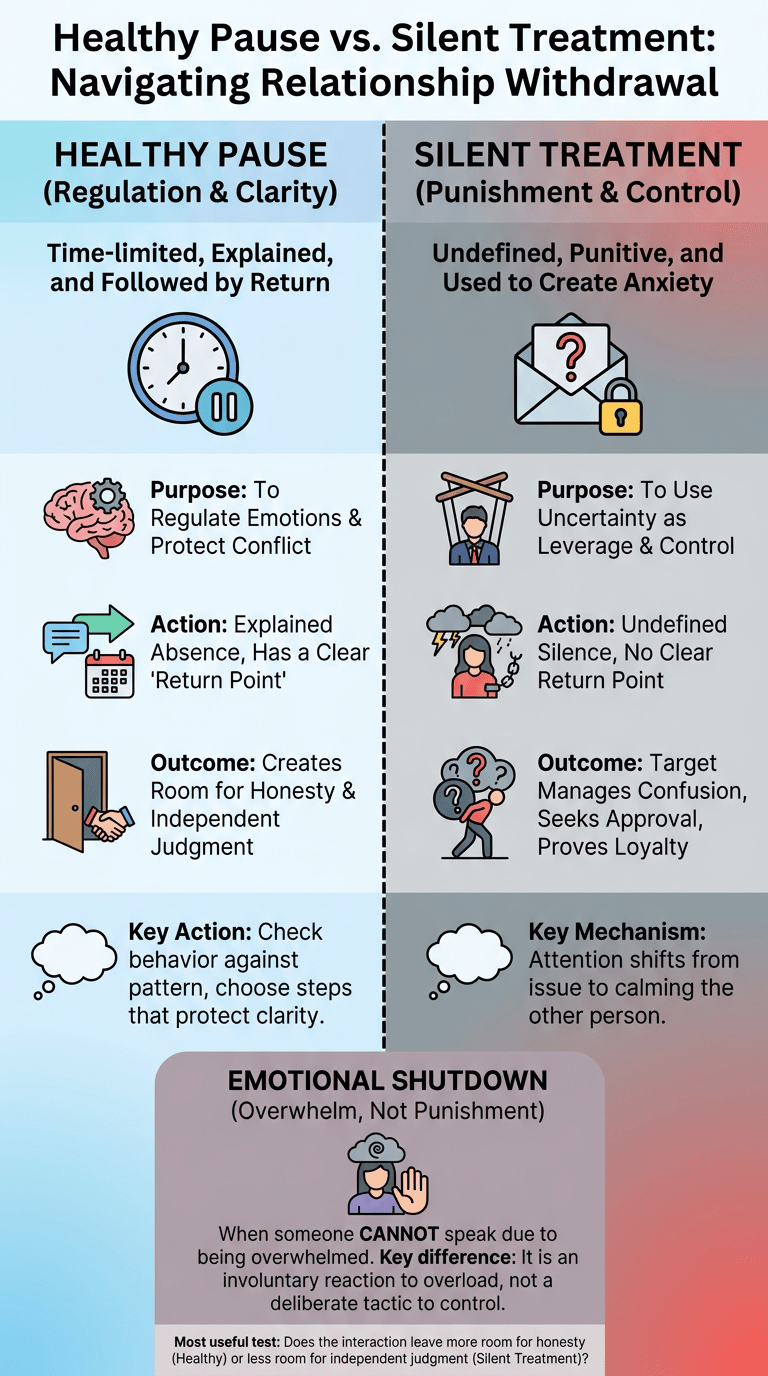 Silent Treatment Psychology: When Silence Becomes a Control Tactic infographic
