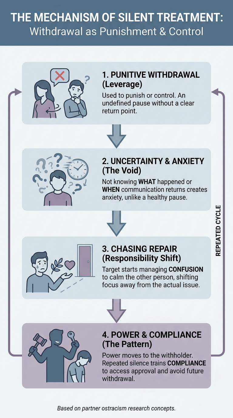 Silent Treatment Psychology: When Silence Becomes a Control Tactic infographic