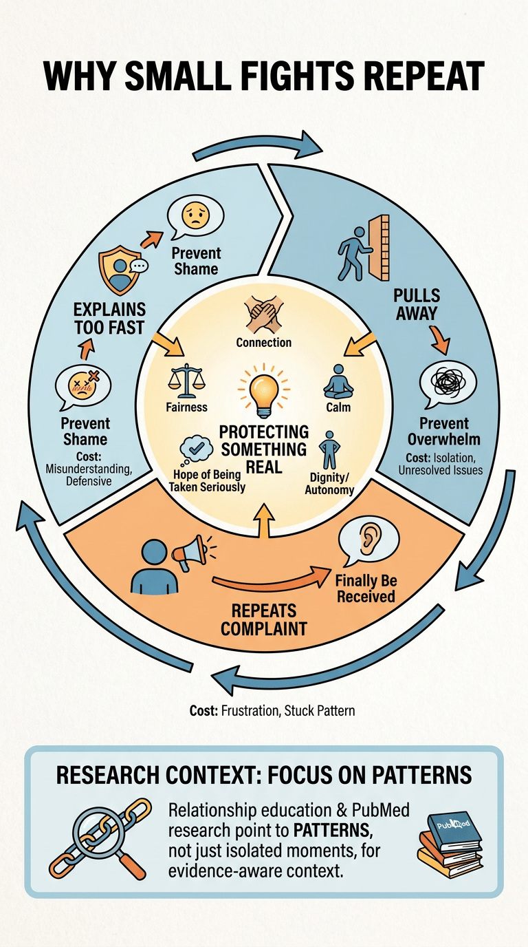 Why Couples Fight Over Small Things: The Hidden Patterns Under Minor Arguments infographic section 1