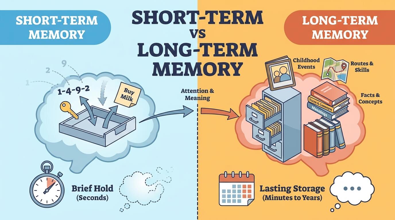Short-Term vs Long-Term Memory