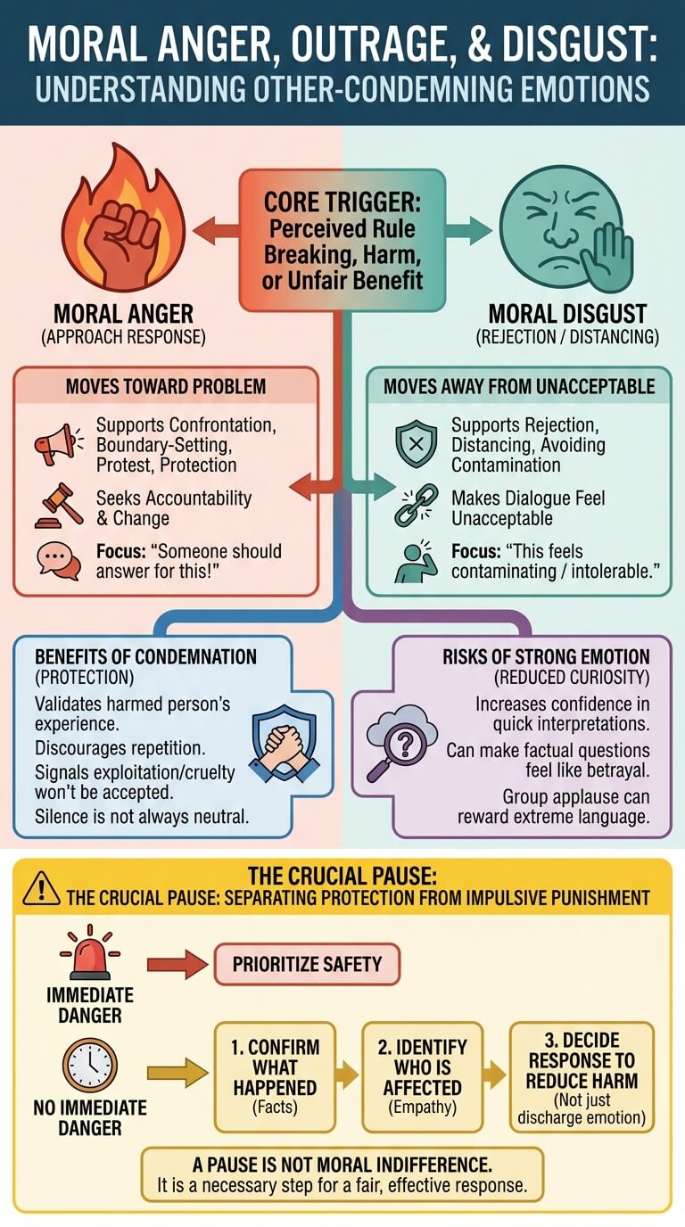Moral Anger, Outrage, and Disgust