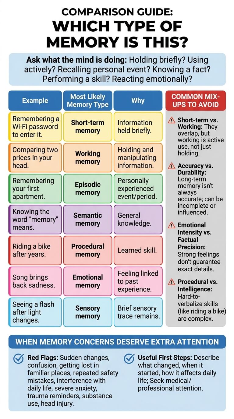 Comparison Guide: Which Type of Memory Is This?