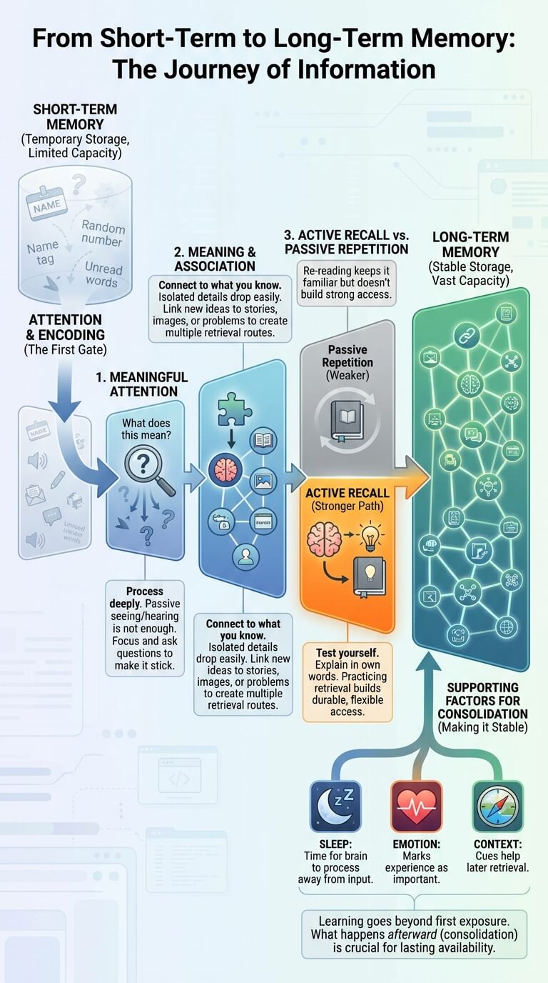 Short-Term vs Long-Term Memory infographic - Short-Term vs Long-Term Memory: The Core Differences