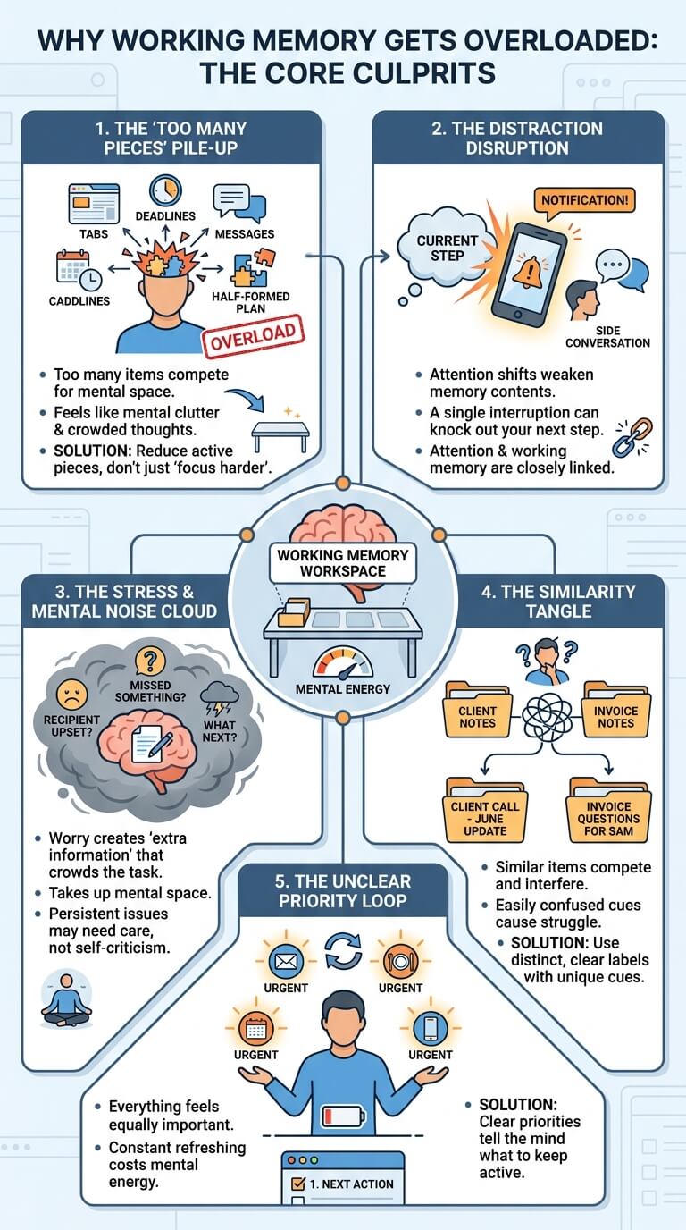 Why Working Memory Gets Overloaded