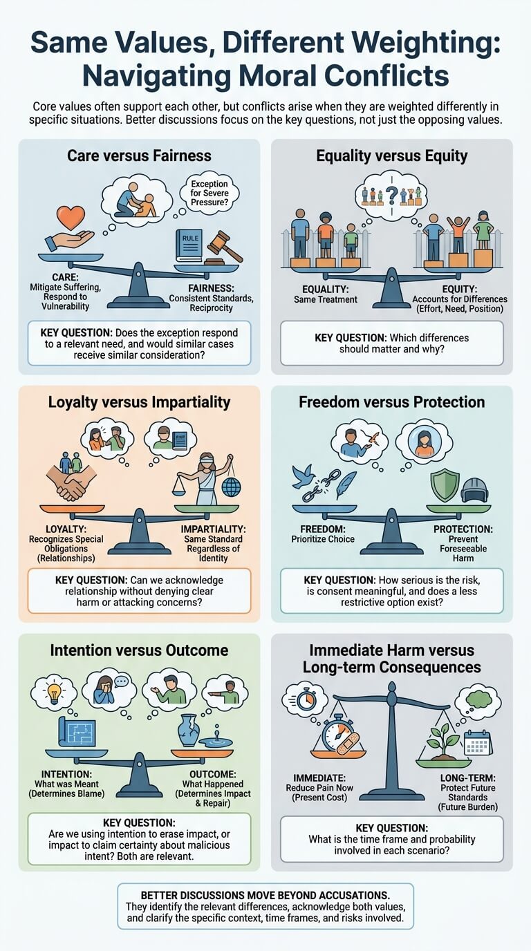 Same Values, Different Weighting
