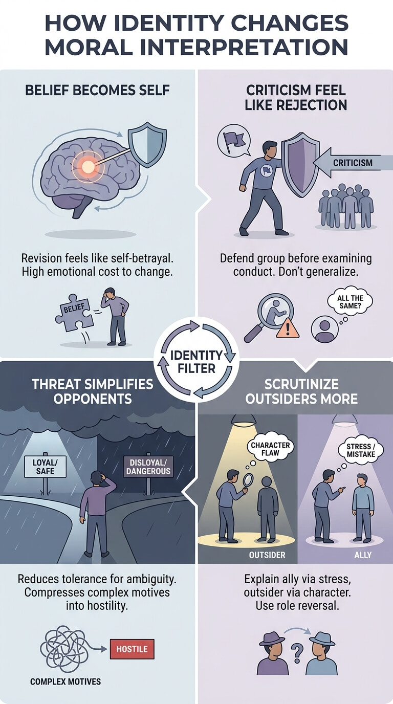 How Identity Changes Moral Interpretation