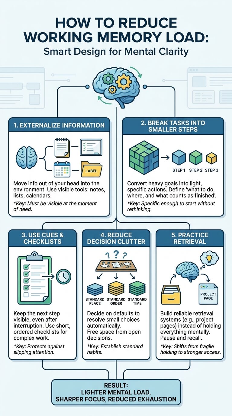 How to Reduce Working Memory Load